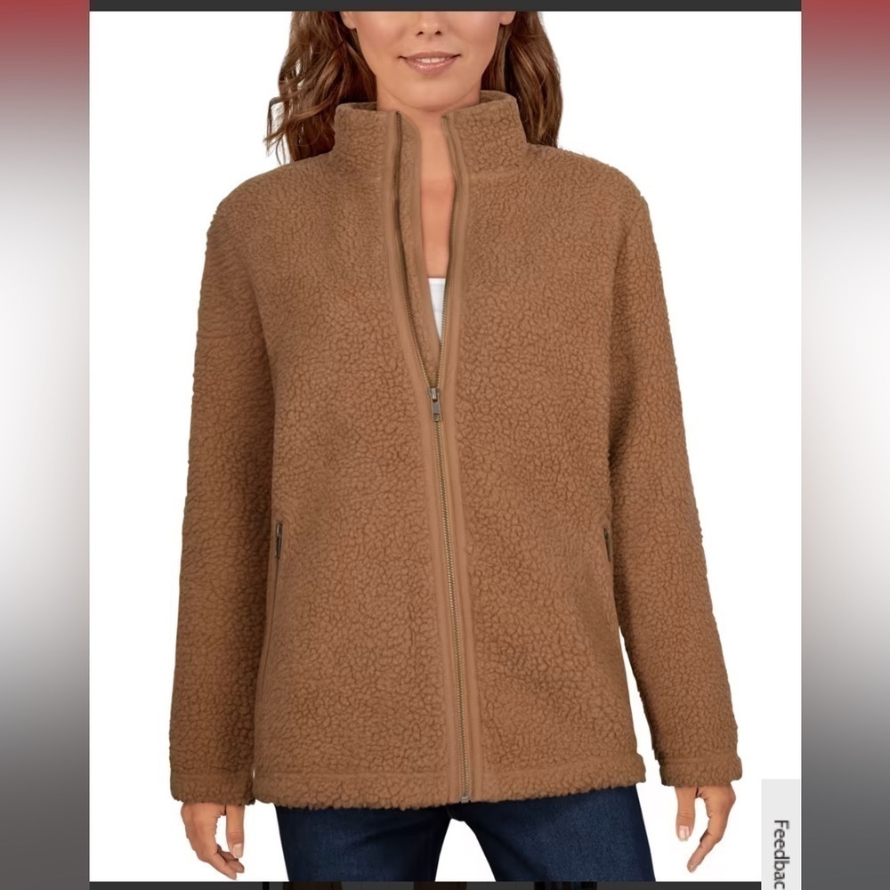 Natural Reflections Ferpa full zip jacket women’s Sz S color: toasted coconut